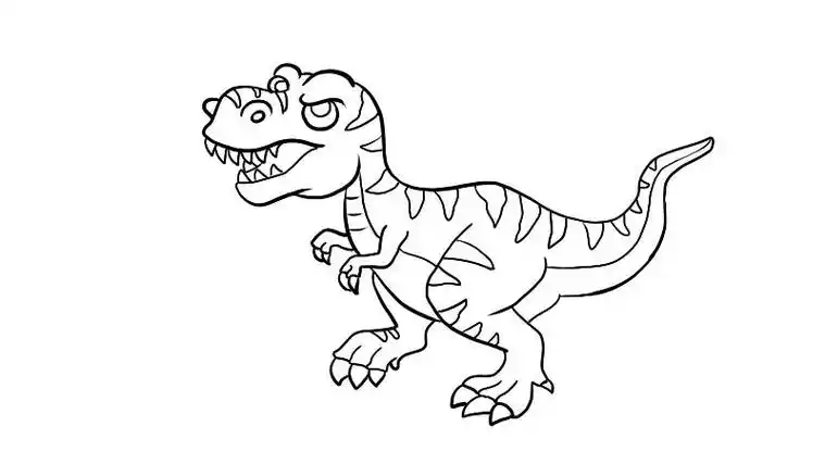 霸王龙龙化石简笔画