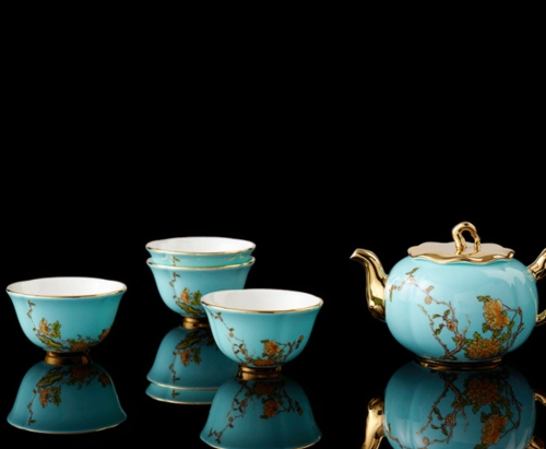 auratic国瓷永丰源夫人瓷 3/6/7头国风家用杯子茶具陶瓷杯茶杯套装 6