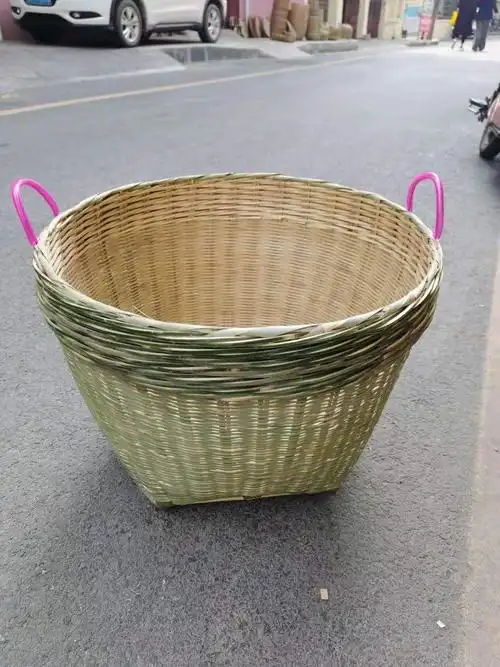 家筐厂篮编纳收垃圾果h萝编箩竹水大筐物收杂区景用筐纳工竹本日