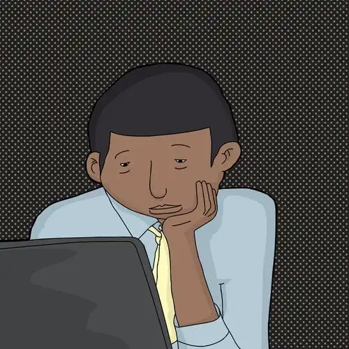 无聊,男性,笔记本电脑,男青年,领带,看