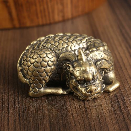 黄铜貔貅实心桌面摆件创意麒麟茶宠纯铜小摆件手把件义乌小商品