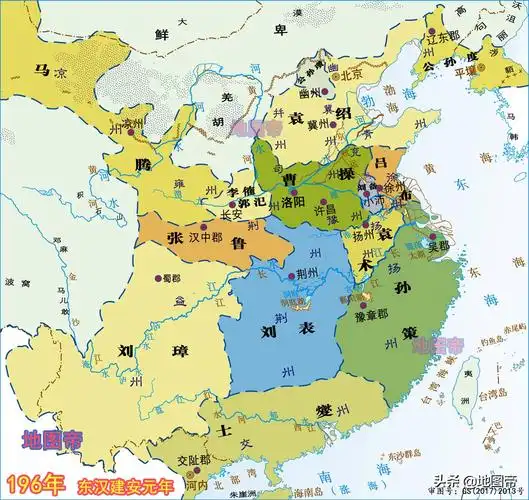东汉十三州高清地图(十三州袁绍占四个,为何没有夺得天下?