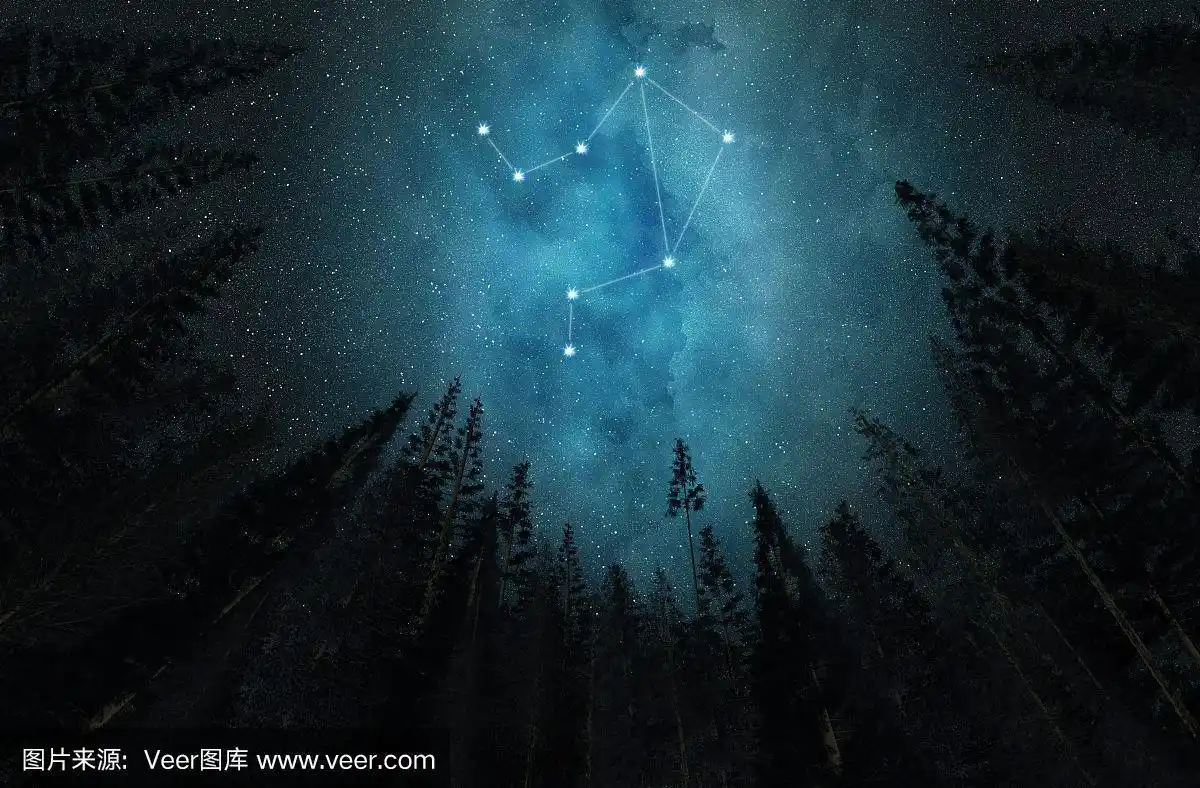 天空,夜晚,星座,星星,天秤座