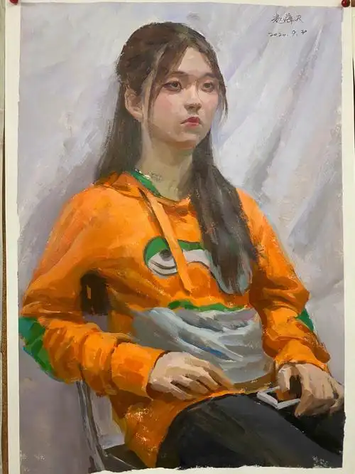 丙烯色彩半身像含步骤