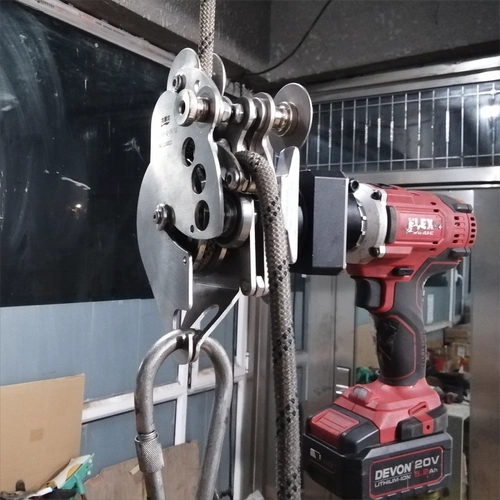 电动爬绳机 龙源龙电动爬绳机外墙升降器空调吊装神器锂电钻升降机