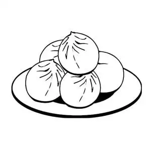 包子简笔画图片 包子食物简笔画步骤图片大全