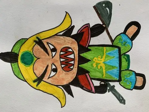 五年级《传统门饰》单元化教学謧5——《q版门神》