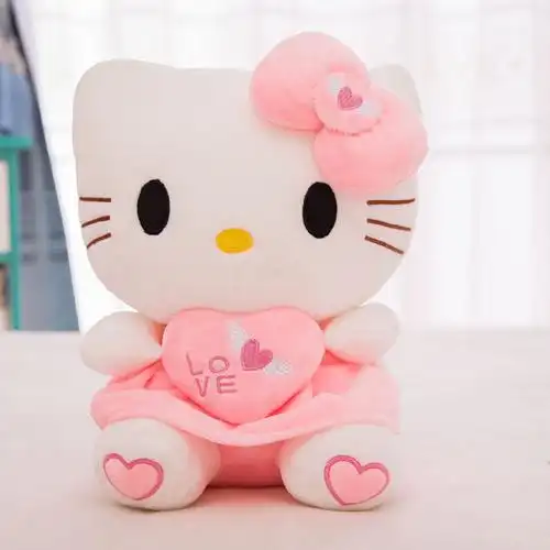 哈喽hellokitty公仔毛绒玩具粉色kt凯蒂猫玩偶布娃娃女生日keiti视频
