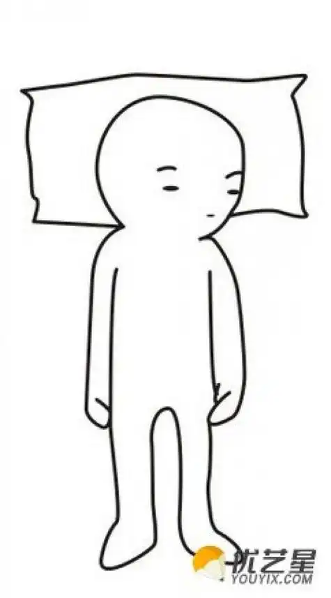 睡觉的人物简笔画大图
