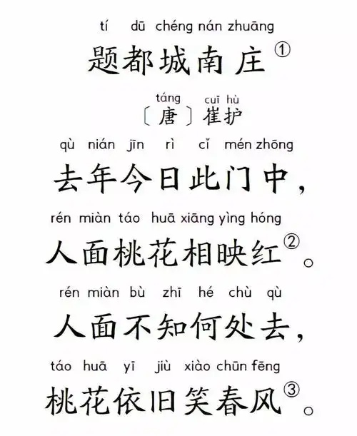 小学生扩展古诗80首题都城南庄