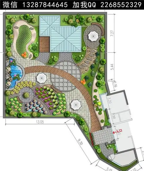 庭院彩色平面图设计案例