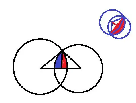 poj2546circular area(两圆相交面积)