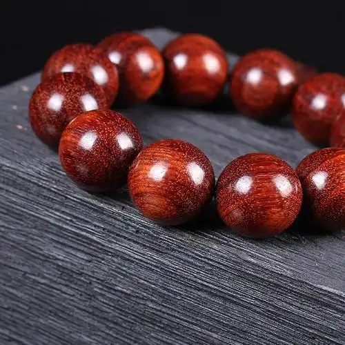 至善工艺赞比亚血檀非洲紫檀佛珠手串手鍊高密度老料精品精工小孔_7折