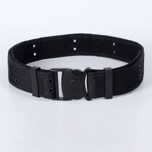保安服外腰带作训腰带腰封尼龙帆布武装带黑色战术腰带黑色作训服