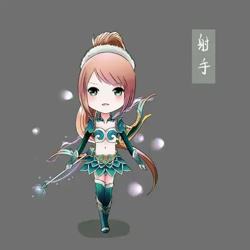 玩家手绘倩女幽魂q版主角