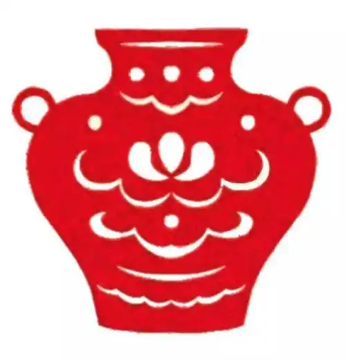 《花瓶》剪纸教学中欣赏花瓶对称剪纸作品探讨中国陶瓷花瓶的造型剪纸