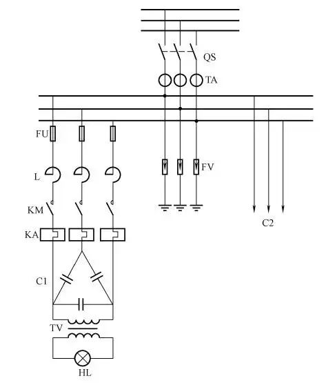 额定电压为400v的电容器一次接线如下图所示