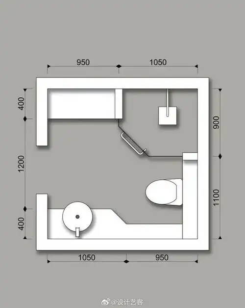 2x2m的卫生间布置,做到小而精