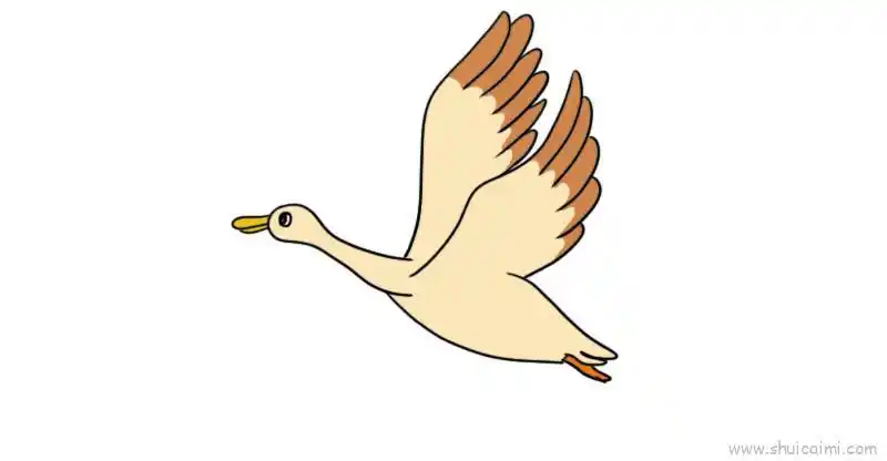 大雁儿童画怎么画 大雁简笔画顺序