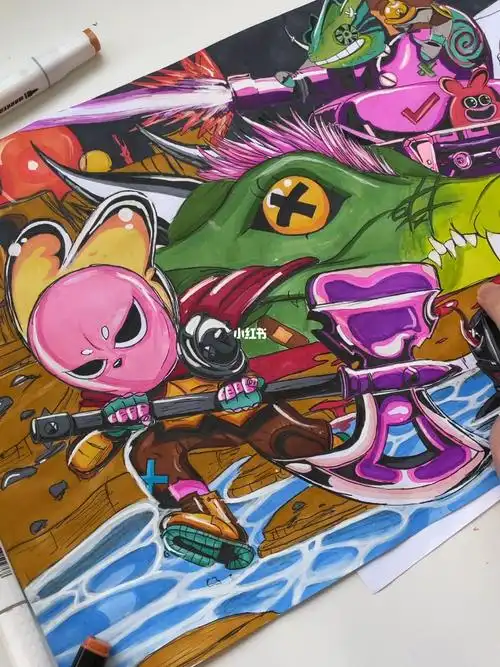 学员的马克笔动漫画墨尔本画室