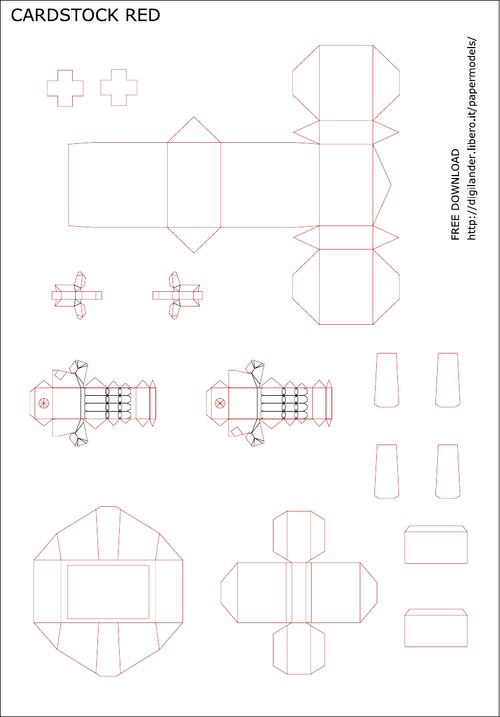 变形金刚--g1版救护车纸模图纸