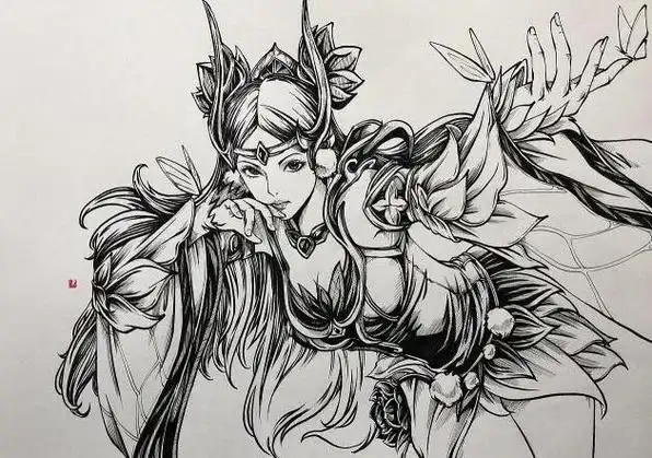 王者荣耀铅笔英雄手绘(王者荣耀英雄手绘)(3)