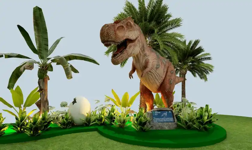 教育,互动,游乐为一体,将历史,自然,教育融入其中,打造超大型仿真恐龙