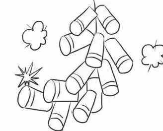 鞭炮画法图片鞭炮的画法步骤儿童画绘画教程