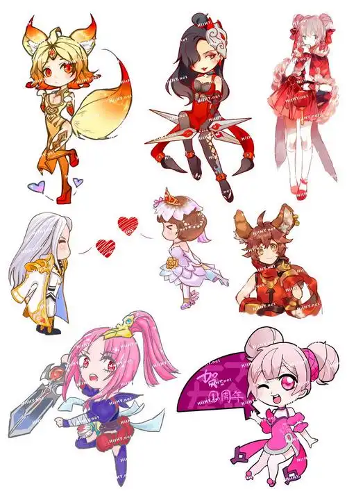 中号f025303王者荣耀卡通动漫电脑手机旅行拉杆箱笔记本个性小贴纸