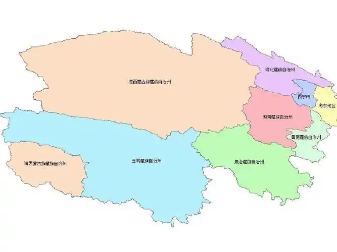 西北各省行政区划图