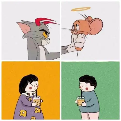 太久了我已经分不清是喜欢还是执念了#情侣头像#可爱搞怪动漫卡通lns