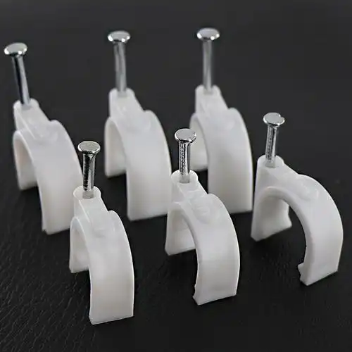 圆形钢钉线卡布线卡扣圆型20mm500个