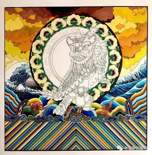 将中国传统绘画元素进行到底,服装设计师孙圣军的绘画作品分享