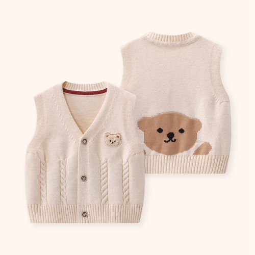 婴儿毛衣马甲初秋针织衫背心男宝宝开衫马外套毛衣