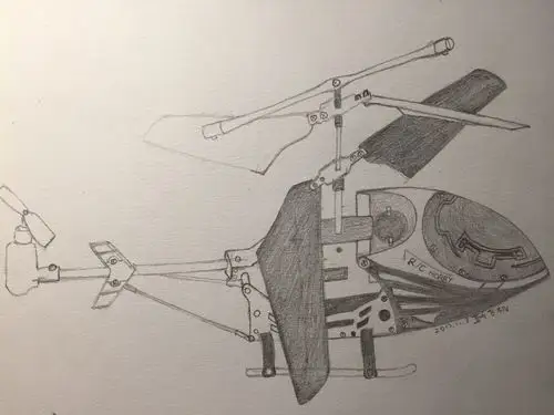 素描直升机