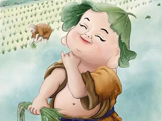 板绘弥勒佛.弥勒菩萨.布袋和尚之吉祥如意