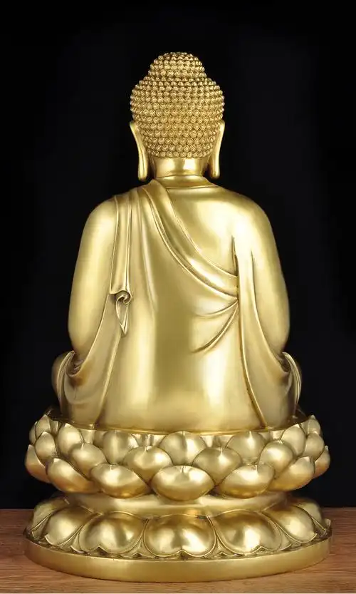 特大铜释迦牟尼佛摆件坐莲家居客厅玄关佛堂居家供奉佛像工艺品 66cm