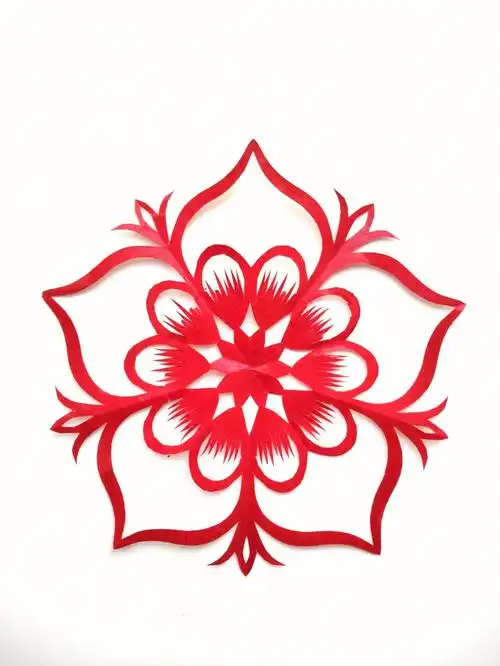 五角折剪纸简易的儿童手工剪纸窗花