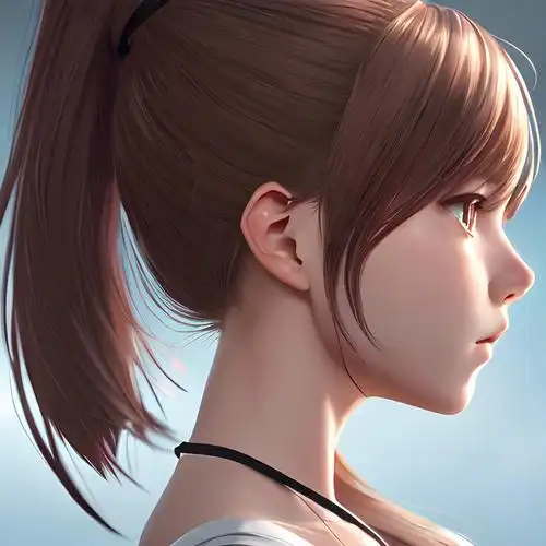 马尾辫女生头像