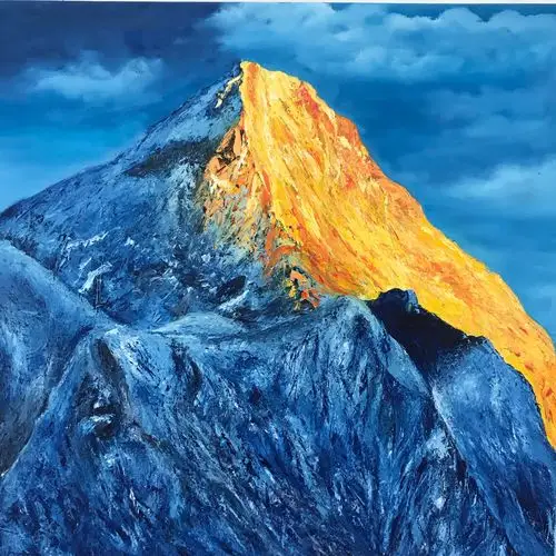 藏族青年画家美久的油画作品,(副本)