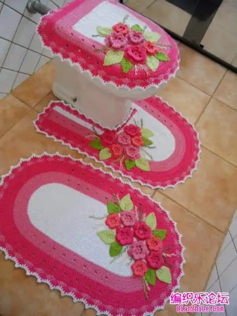 包含钩针马桶垫编织方法图的词条