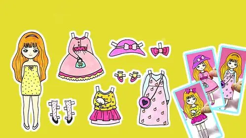 趣味手工剪纸,纸娃娃的三条连衣裙你喜欢哪条呢?