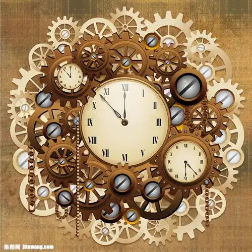 齿轮机器钟表图片