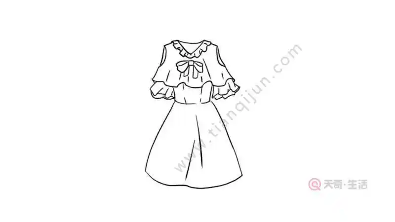 儿童鞋子简笔画公主裙