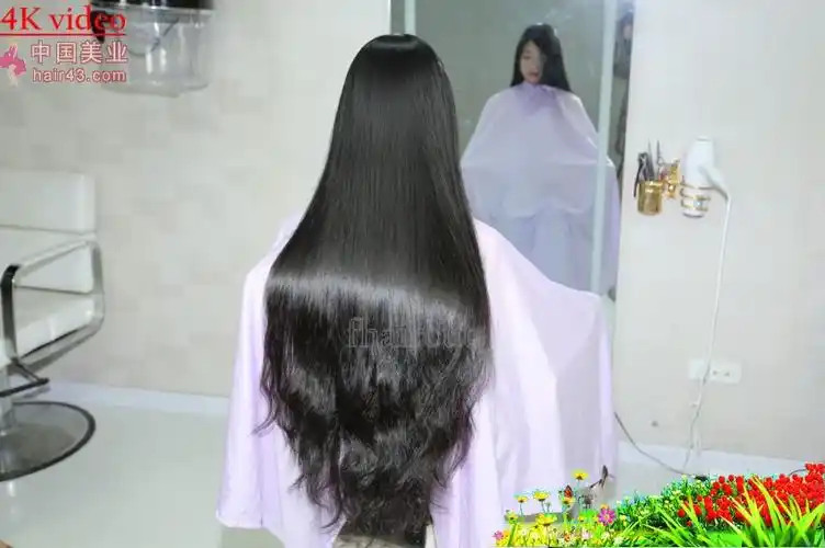 姑娘剪去长卷发变成时尚bob公主-芳飞1357#(5)_中国长发