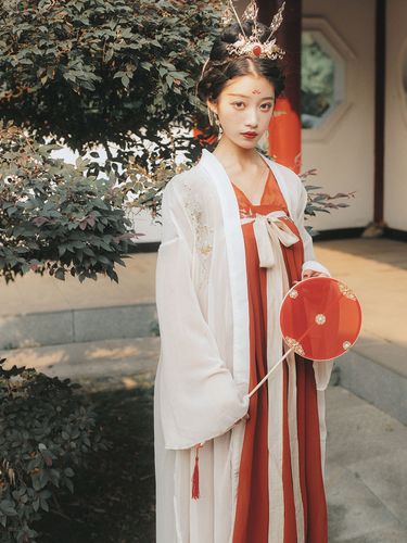 原创汉服女夏季薄款中国风齐胸襦裙改良汉元素全套非古装套装