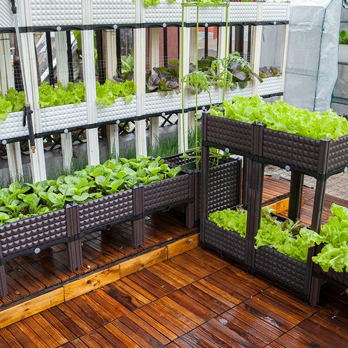 阳台种菜神器楼顶立体种植箱屋顶长方形塑料种菜箱家庭种菜花盆