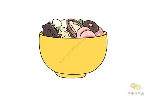 福建名菜佛跳墙简笔画怎么画