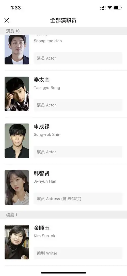 演员表里的这个人在剧中出现了吗?