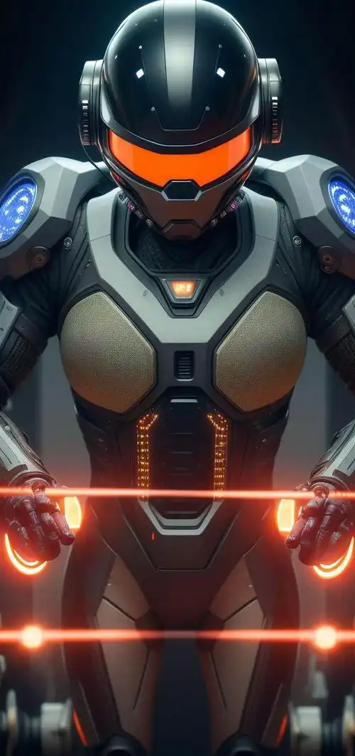 ai绘画壁纸未来人形酷炫机甲战士4k超清原图